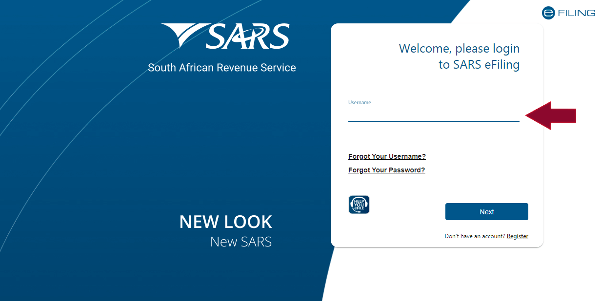 SARS eFiling Login Guide